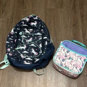 Girls Unicorn Backpack & Lunch Box